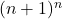 (n+1)^n